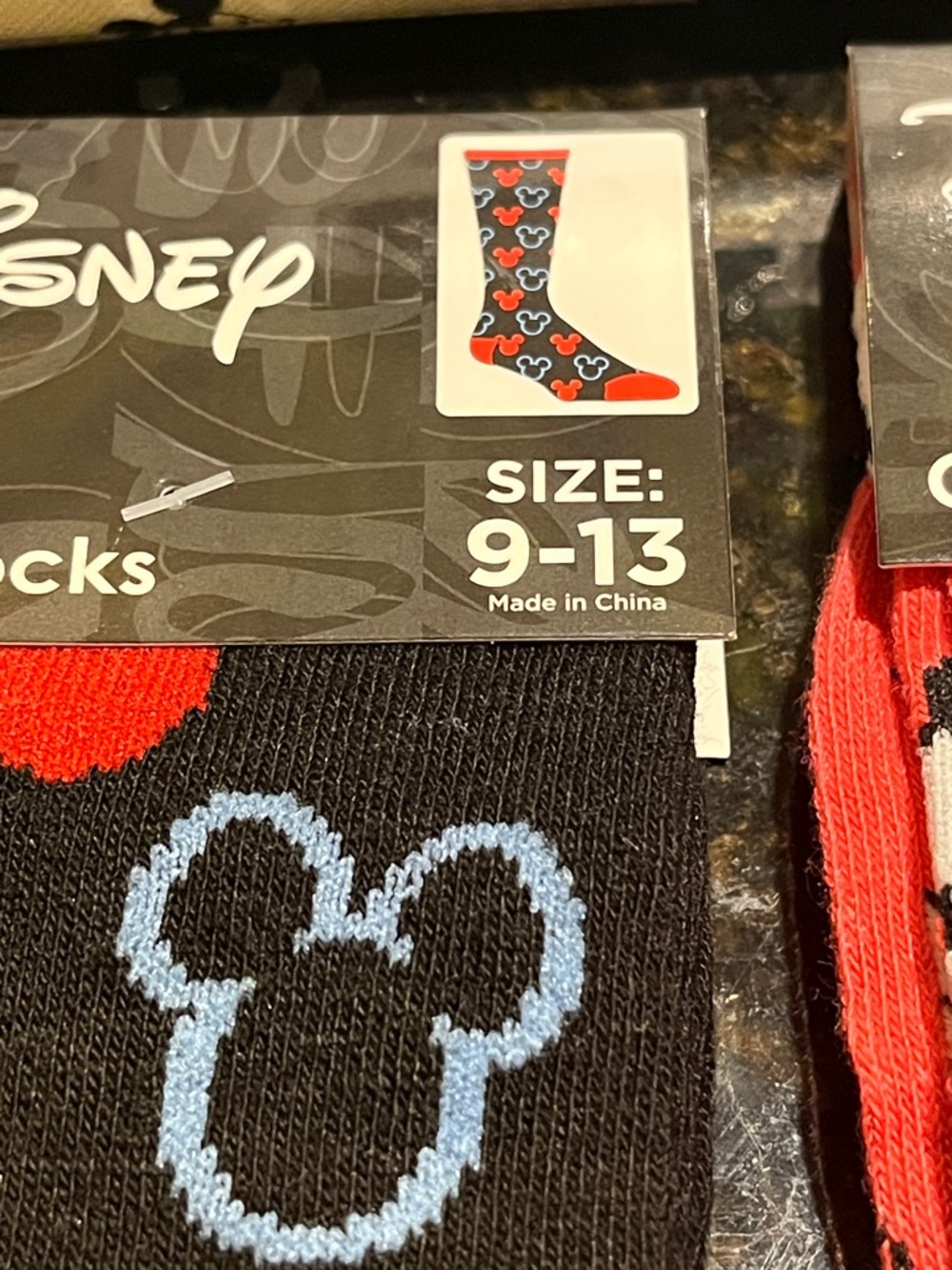 NWOT Disney parks Mickey Mouse Loungefly wallet w/ NWT socks - Picture 3 of 7